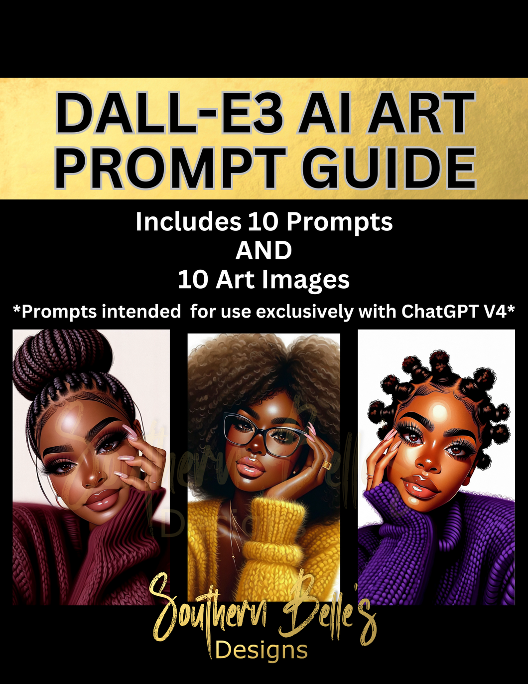 'Glam Beauties' Prompt Guide | 10 prompts + 10 original images